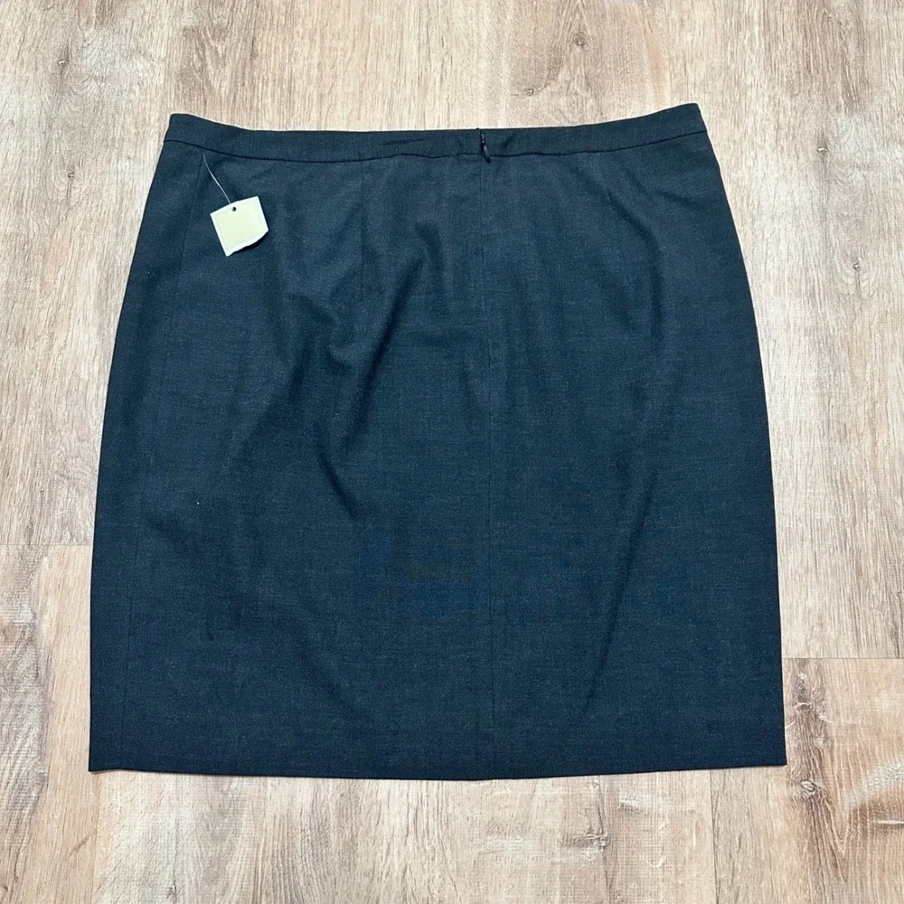 MICHAEL KORS | NWT Women's Charcoal Gray Side Slit Short Pencil Skirt,‎ Size 12